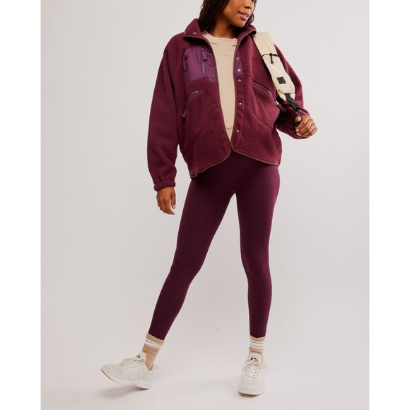 copy 🎉LAST CHANCE🎉 FP MOVEMENT Hatch Hit The Slopes Fleece Jacket /Deep Maroon - Picture 6 of 7